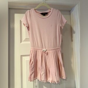 Ralph Lauren Pink Short Sleeve Dress with Pleats